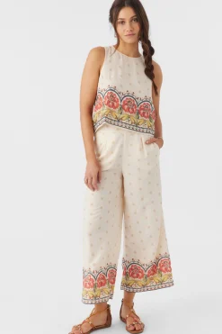 LACEY BORDER PRINT PANTS