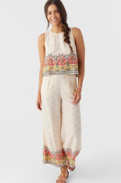 LACEY BORDER PRINT PANTS