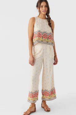 LACEY BORDER PRINT PANTS
