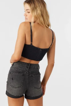 LEA TIE-FRONT CROP TOP