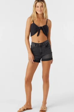 LEA TIE-FRONT CROP TOP