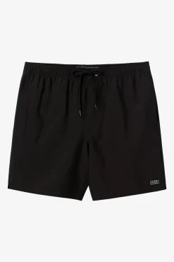 LENNOX HERMOSA SOLID ELASTIC WAIST 17" SWIM TRUNKS