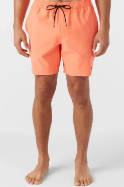 LENNOX HERMOSA SOLID ELASTIC WAIST 17" SWIM TRUNKS