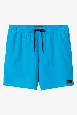 LENNOX HERMOSA SOLID ELASTIC WAIST 17" SWIM TRUNKS
