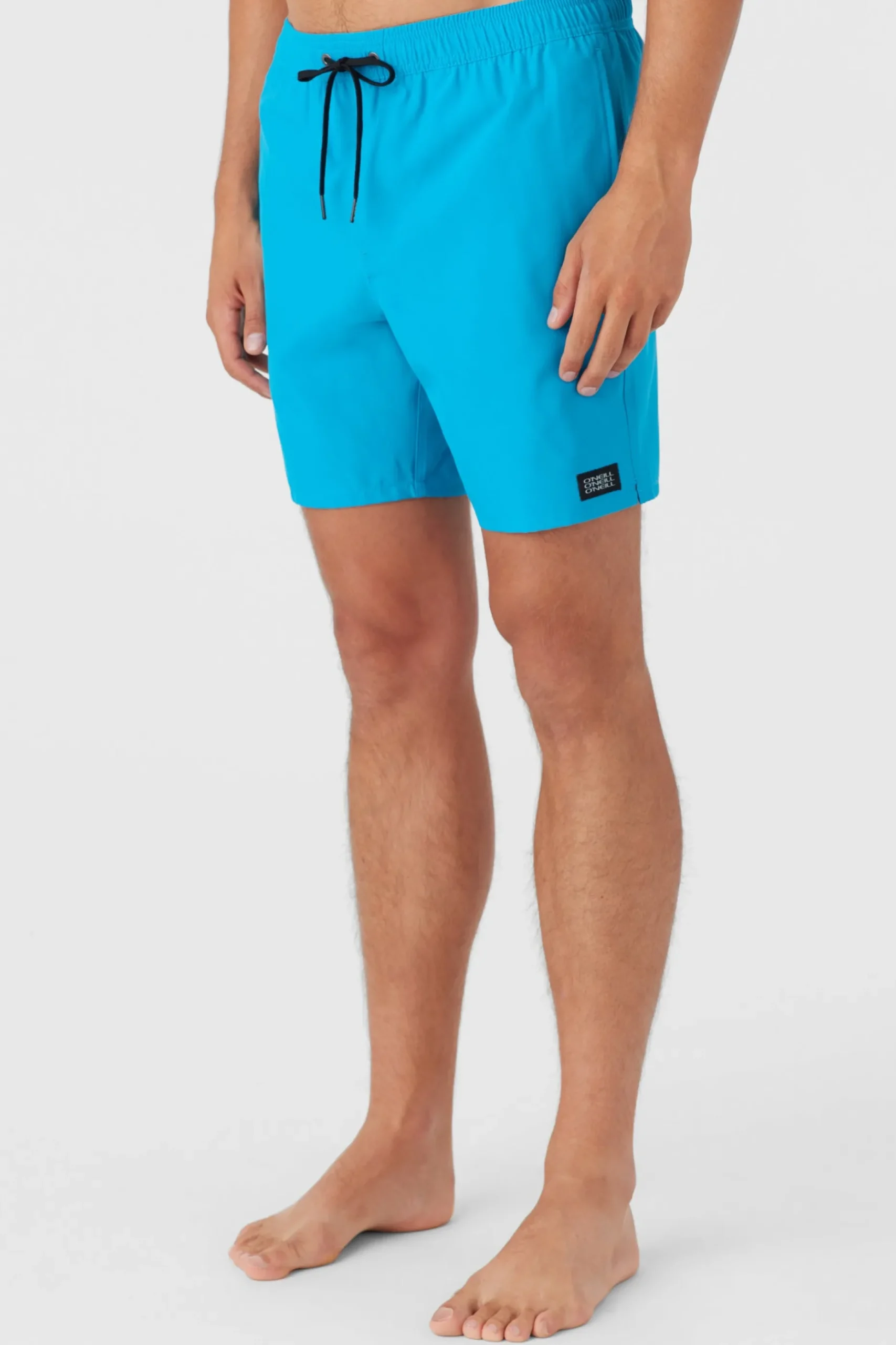 LENNOX HERMOSA SOLID ELASTIC WAIST 17" SWIM TRUNKS
