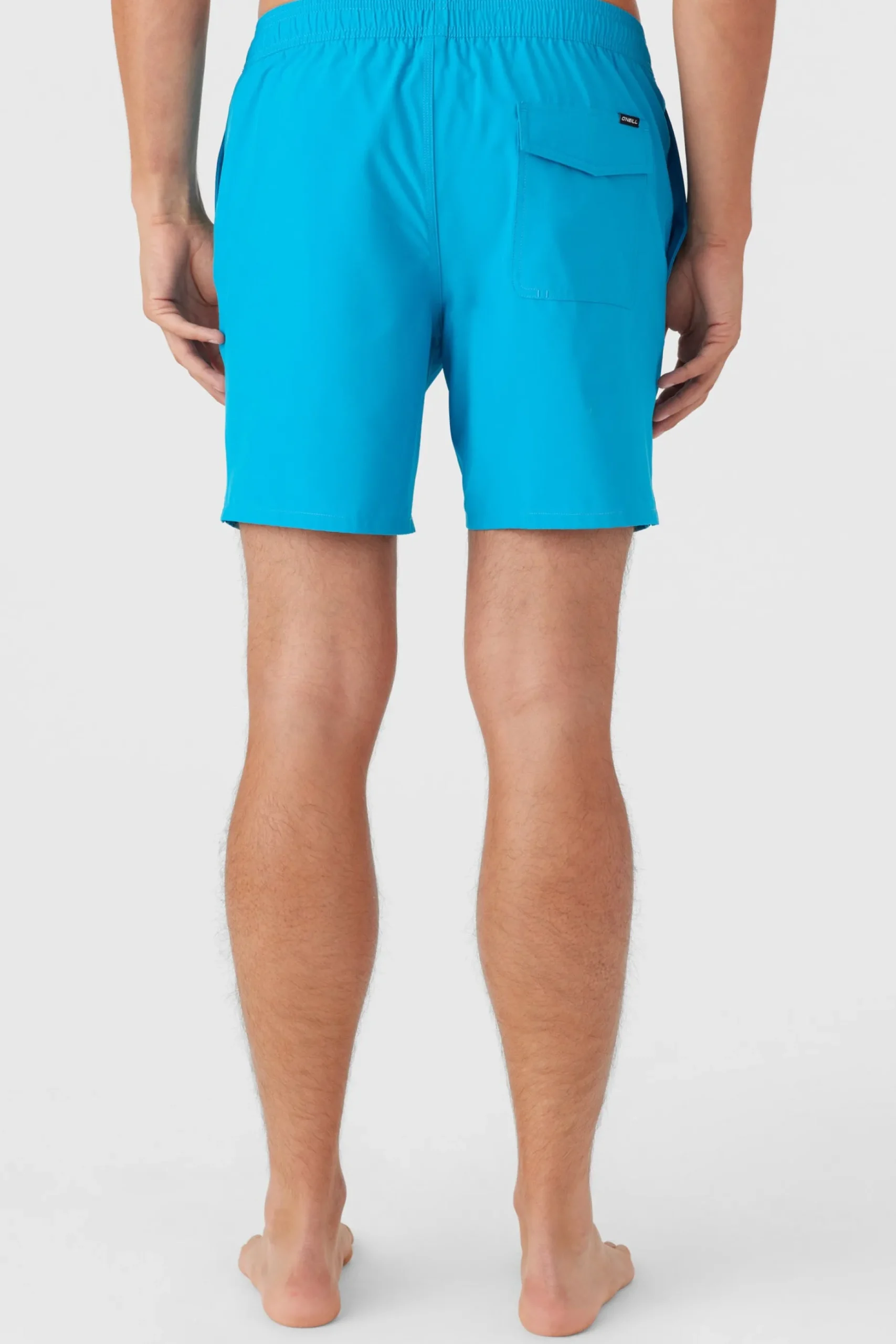 LENNOX HERMOSA SOLID ELASTIC WAIST 17" SWIM TRUNKS
