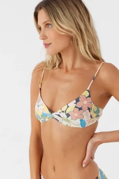 MADISON FLORAL MALIBU TWIST BRALETTE TOP