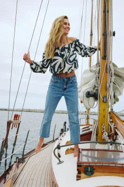 MARI DENIM JEAN PANTS