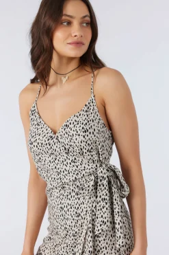 MARLO DREA ANIMAL WRAP DRESS