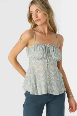 MEI MARIA TILE BUTTON FRONT TANK TOP