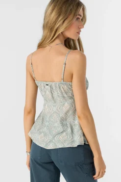 MEI MARIA TILE BUTTON FRONT TANK TOP