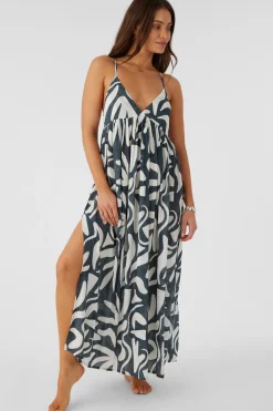 MEL MAXI BEACH HUT GEO SWIM COVER-UP DRESS