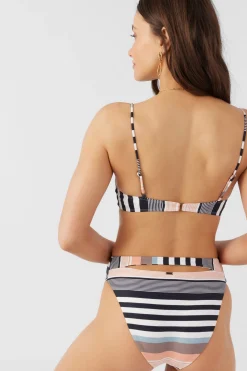 MERHABA STRIPE MALIBU TWIST BRALETTE TOP