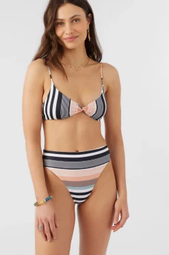 MERHABA STRIPE MALIBU TWIST BRALETTE TOP