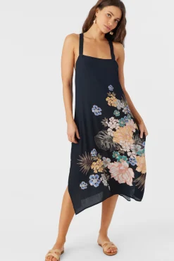 MIRANDA MACAW TROPICAL MIDI COVER-UP DRESS