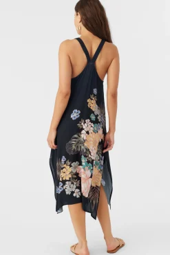 MIRANDA MACAW TROPICAL MIDI COVER-UP DRESS