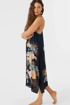 MIRANDA MACAW TROPICAL MIDI COVER-UP DRESS