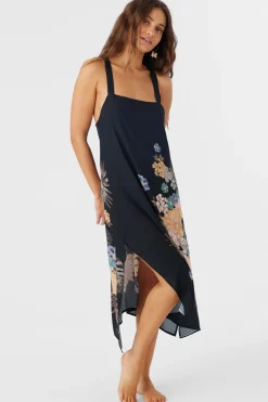 MIRANDA MACAW TROPICAL MIDI COVER-UP DRESS