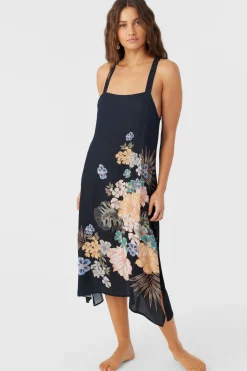 MIRANDA MACAW TROPICAL MIDI COVER-UP DRESS