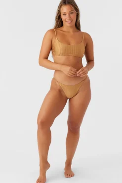 MIZI METALLIC RIB SURFSIDE BRALETTE TOP