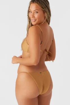 MIZI METALLIC RIB SURFSIDE BRALETTE TOP