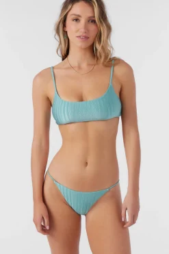 MIZI METALLIC RIB SURFSIDE BRALETTE TOP