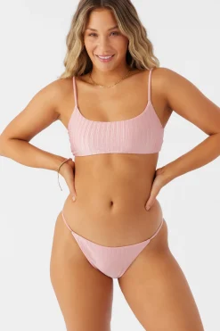 MIZI METALLIC RIB SURFSIDE BRALETTE TOP