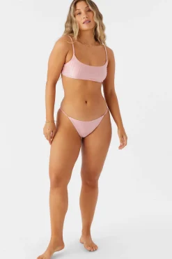 MIZI METALLIC RIB SURFSIDE BRALETTE TOP