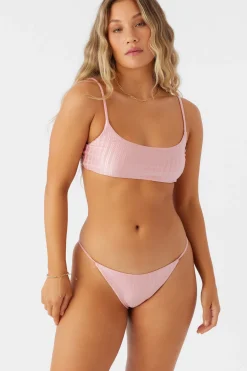 MIZI METALLIC RIB SURFSIDE BRALETTE TOP