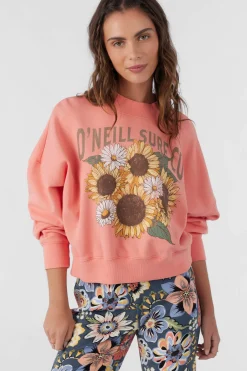 MOMENT CREW NECK CROPPED FLEECE