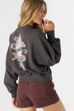 MOMENT CREW NECK CROPPED FLEECE