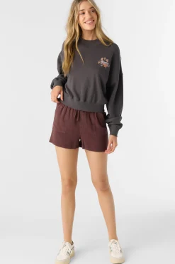 MOMENT CREW NECK CROPPED FLEECE