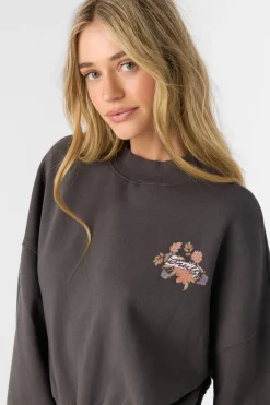 MOMENT CREW NECK CROPPED FLEECE