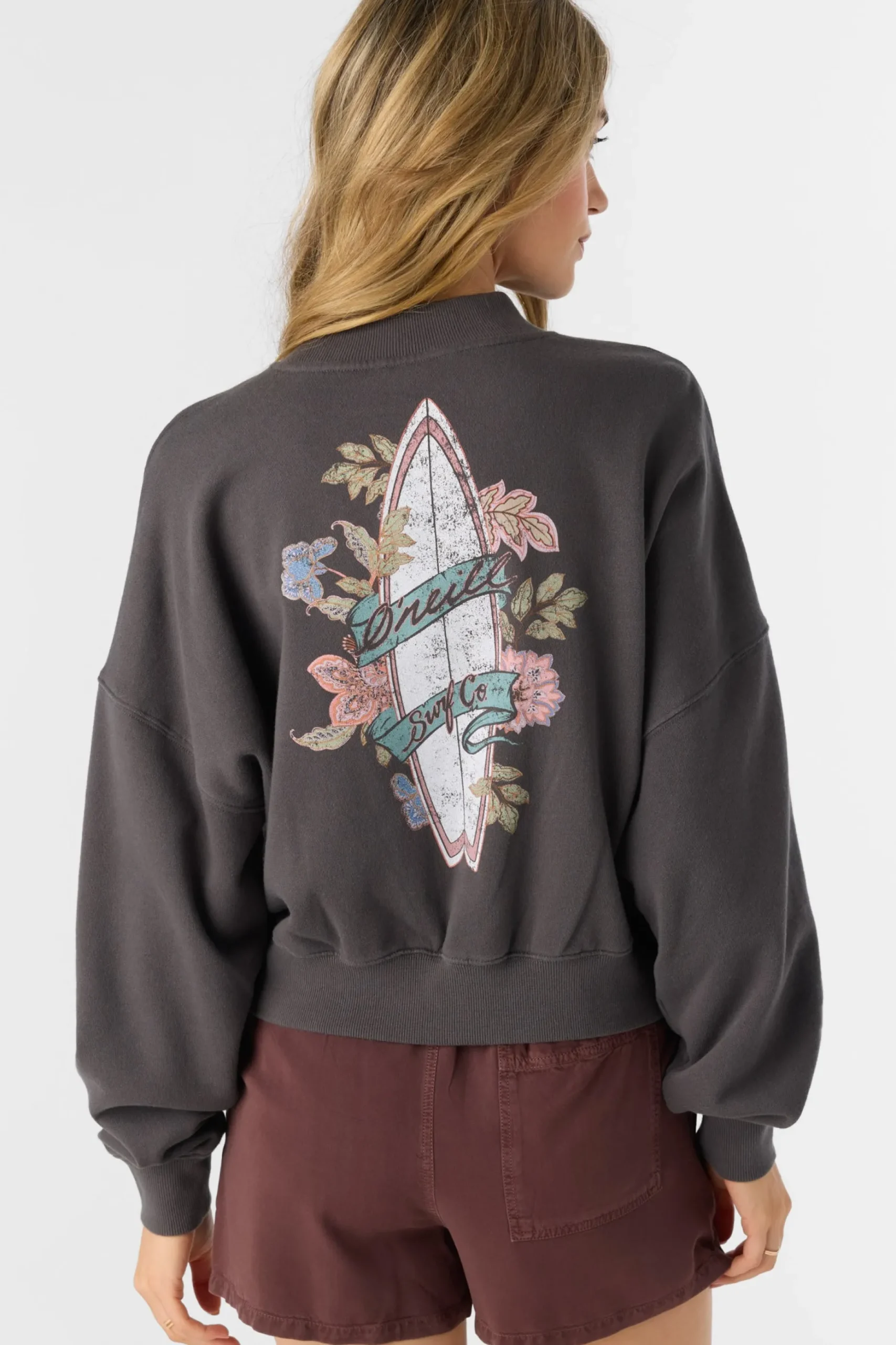 MOMENT CREW NECK CROPPED FLEECE