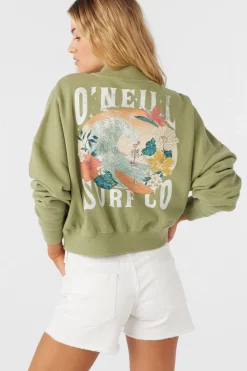 MOMENT CREW NECK CROPPED FLEECE