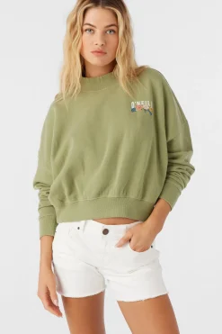 MOMENT CREW NECK CROPPED FLEECE