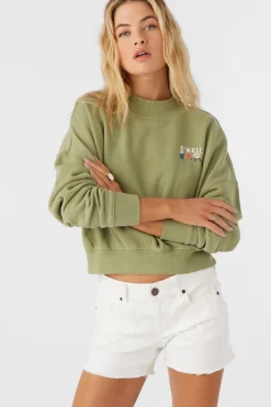 MOMENT CREW NECK CROPPED FLEECE
