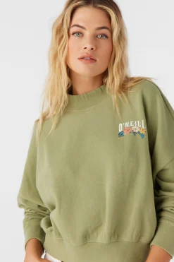MOMENT CREW NECK CROPPED FLEECE