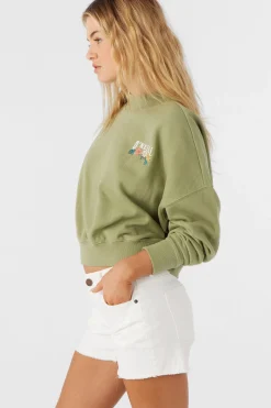 MOMENT CREW NECK CROPPED FLEECE
