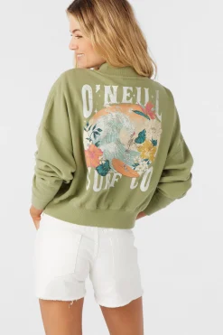 MOMENT CREW NECK CROPPED FLEECE