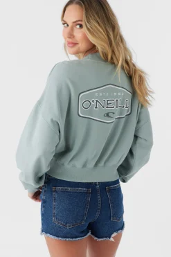 MOMENT CREW NECK CROPPED FLEECE