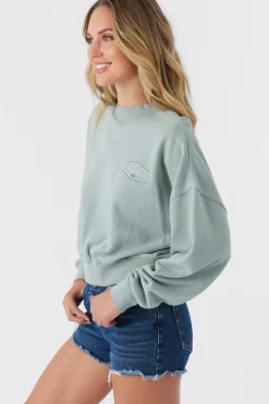 MOMENT CREW NECK CROPPED FLEECE