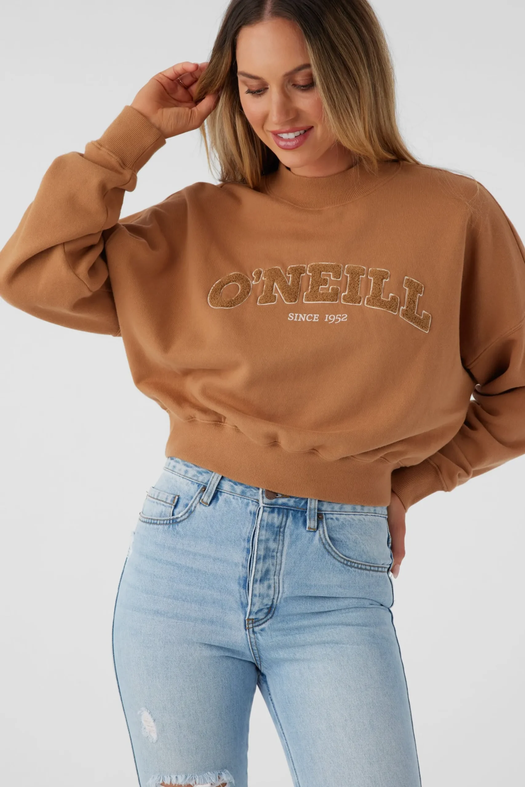 MOMENT CREW NECK CROPPED FLEECE