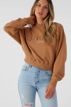 MOMENT CREW NECK CROPPED FLEECE