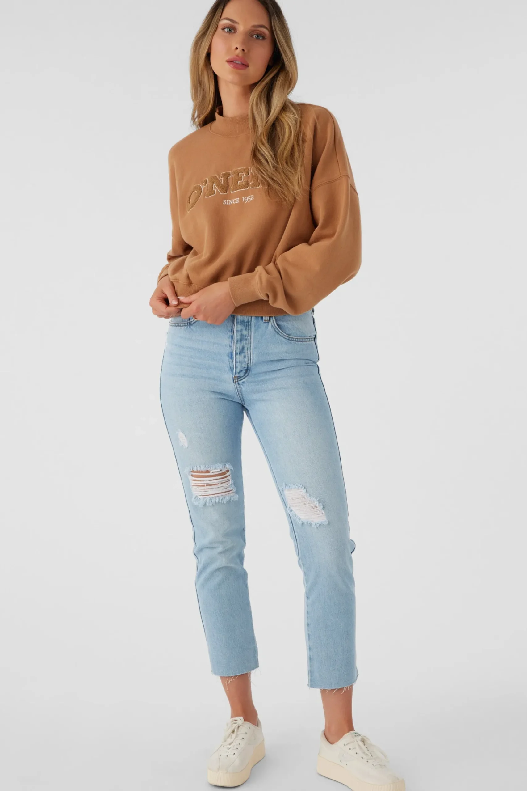 MOMENT CREW NECK CROPPED FLEECE