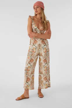 MONYCA SOFIA FLORAL FLUTTER TANK JUMPSUIT