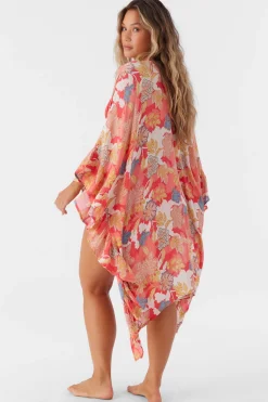 NATALIE ANTAYLA FLORAL KIMONO COVER-UP