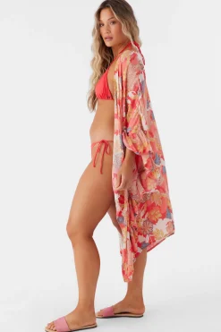 NATALIE ANTAYLA FLORAL KIMONO COVER-UP