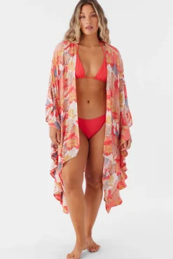 NATALIE ANTAYLA FLORAL KIMONO COVER-UP