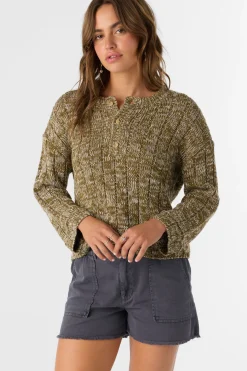 OCEANFRONT HENLEY LONG SLEEVE SWEATER